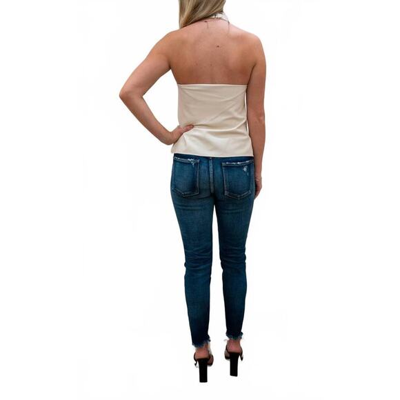 Moussy Vintage Checotah Skinny Jean in Dark Blue 28 - Picture 3 of 3